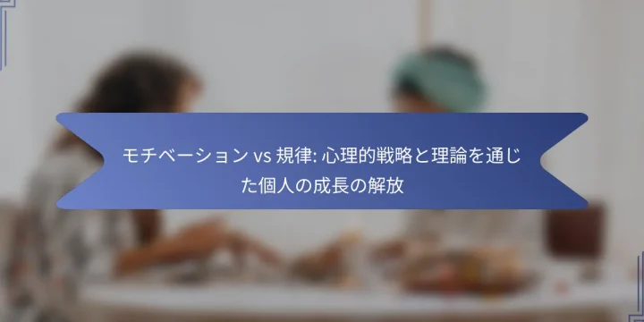 モチベーション vs 規律: 心理的戦略と理論を通じた個人の成長の解放