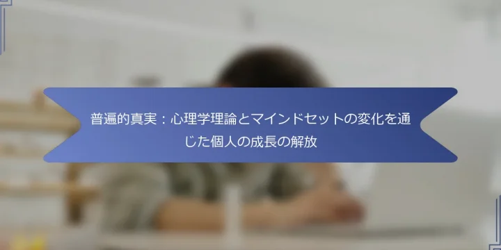 普遍的真実:心理学理論とマインドセットの変化を通じた個人の成長の解放