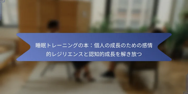 睡眠トレーニングの本:個人の成長のための感情的レジリエンスと認知的成長を解き放つ