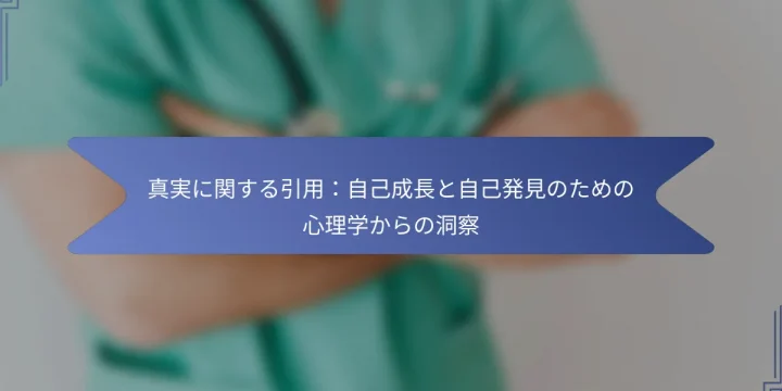 真実に関する引用：自己成長と自己発見のための心理学からの洞察