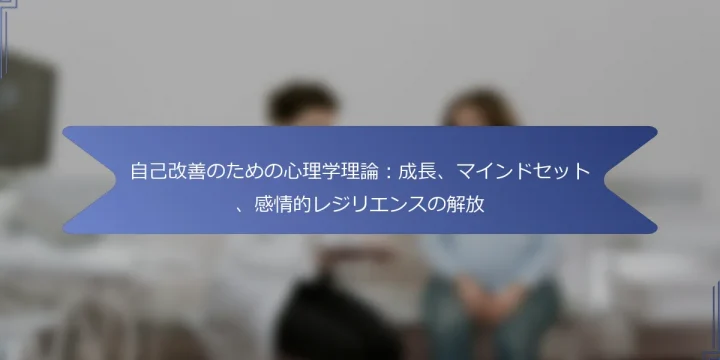 自己改善のための心理学理論：成長、マインドセット、感情的レジリエンスの解放