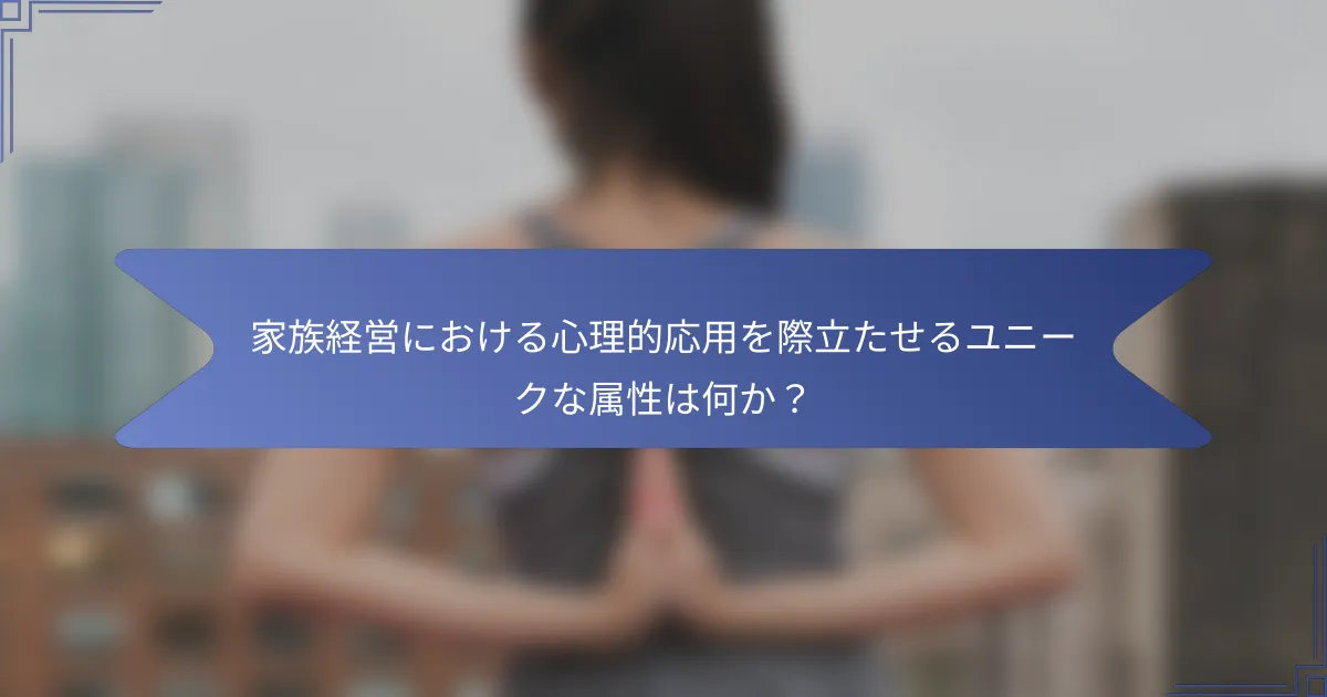 家族経営における心理的応用を際立たせるユニークな属性は何か?